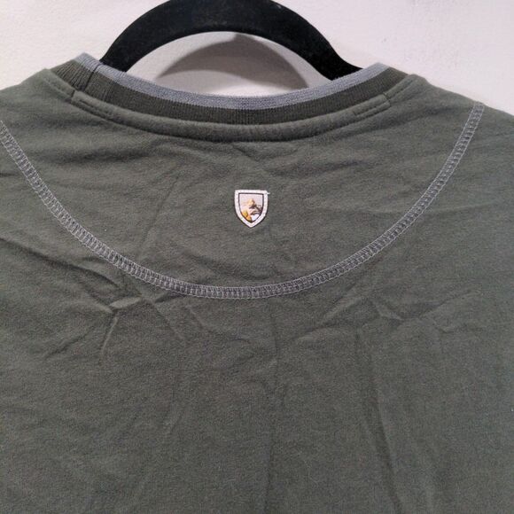 Kuhl Mens Wildfibre LS Pullover Shirt Size M Green Organic Cotton Hiking Outdoor - Picture 8 of 14